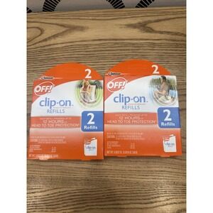 Lot of 2 OFF! Clip-On Mosquito Repellent Refills 2 Refills/Pack -4 Refills Total